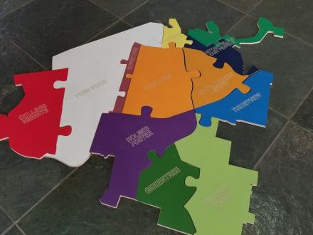 Giant puzzle of Borough neighborhoods