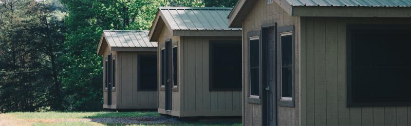 Stone Valley Recreational Area cabins in a row