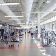 Students working out at IM Building