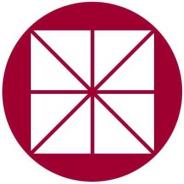 White square and red circle logo for Chapman University