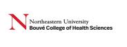 A large red N logo for Northeastern University Bouvé College of Health Sciences