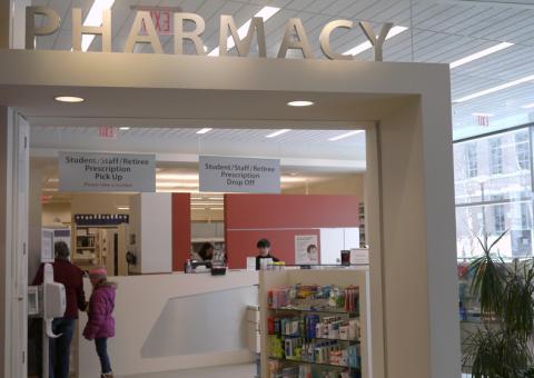 Entrance to the Pharmacy at University Health Services