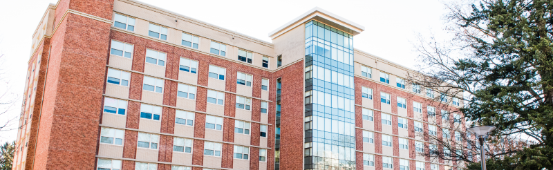 Exterior of a residence hall at University Park