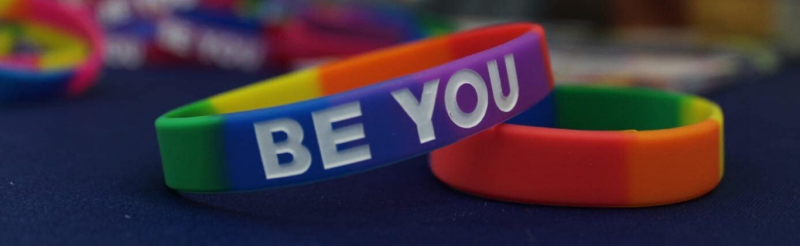 Rainbow Wristband with words Be You 