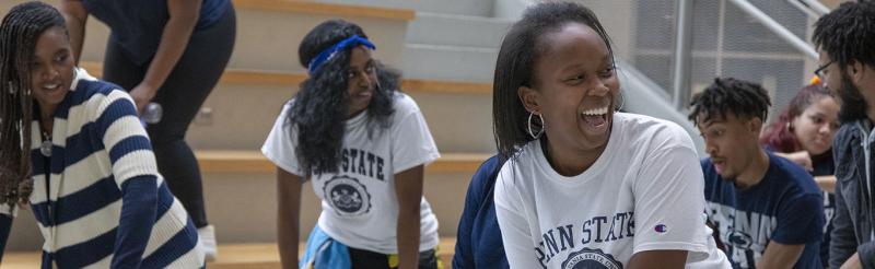 student dancers in the HUB