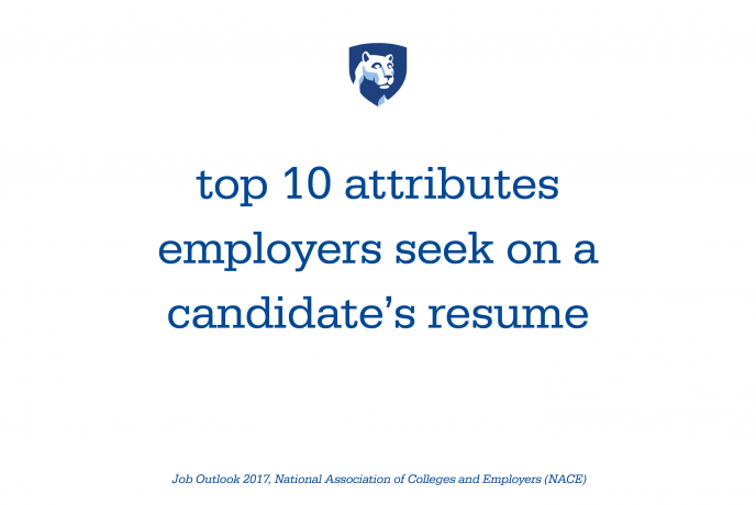 What does a recruiter look for when hiring a candidate? See the top ten attributes employers are seeking.