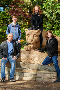 Family at the Lion Shrine